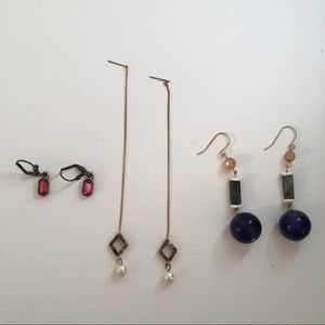 A set of three pairs of earrings!
